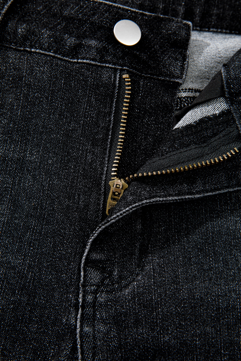 Carbon Grey Mineral Wash Raw Hem High Waist Flared Jeans Kittybear Krafts