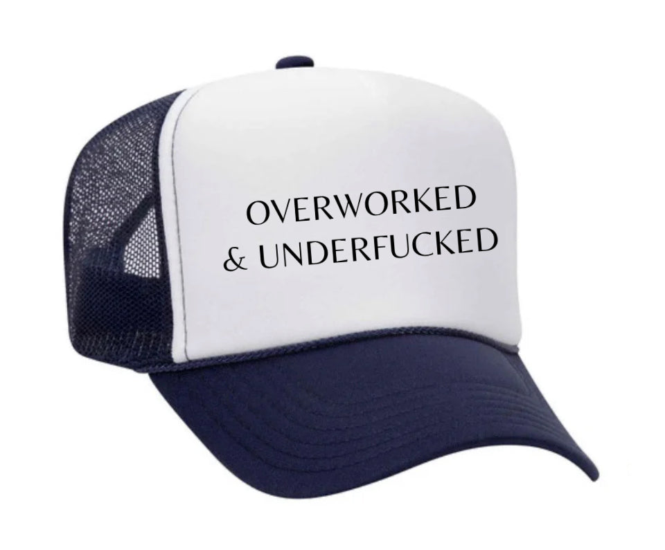 Overworked Trucker Hat Uncle Bekah’s Inappropriate Trucker Hats