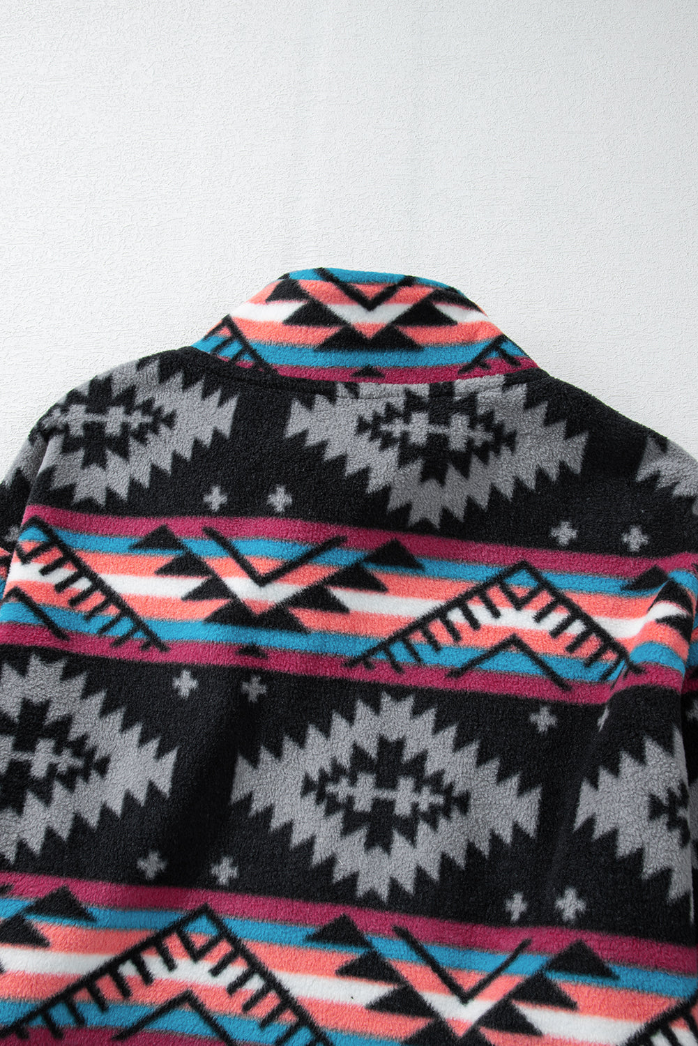Black Aztec Printed Zip Up Collar Jacket Kittybear Krafts
