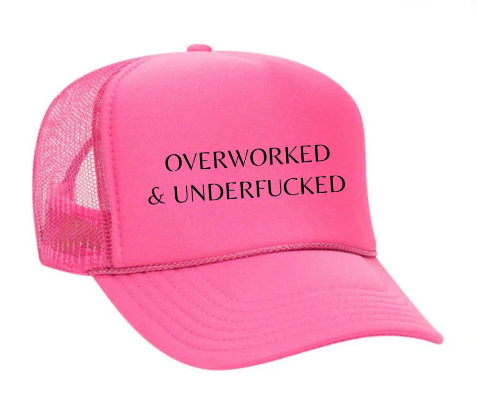 Overworked Trucker Hat Uncle Bekah’s Inappropriate Trucker Hats
