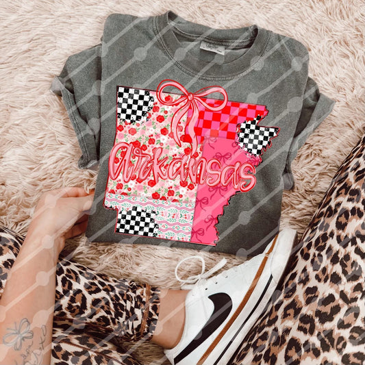 Arkansas Patchwork Graphic T-Shirt Gunpowder and Lace Boutique Nac
