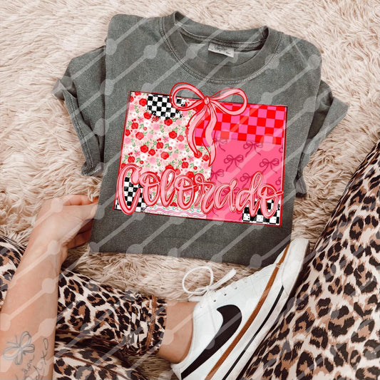 Colorado Patchwork Graphic T-Shirt Gunpowder and Lace Boutique Nac
