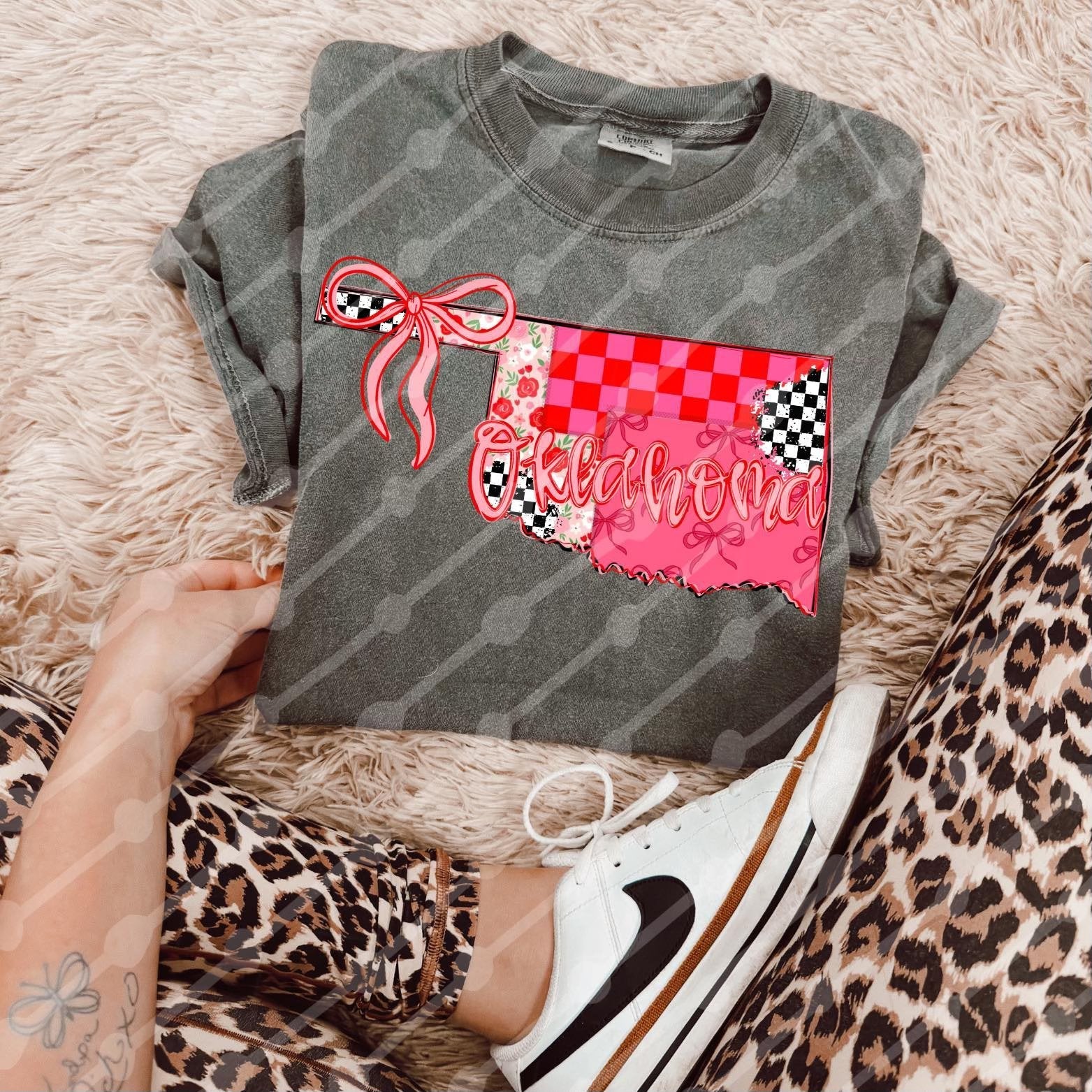 Oklahoma Patchwork Graphic T-Shirt Gunpowder and Lace Boutique Nac