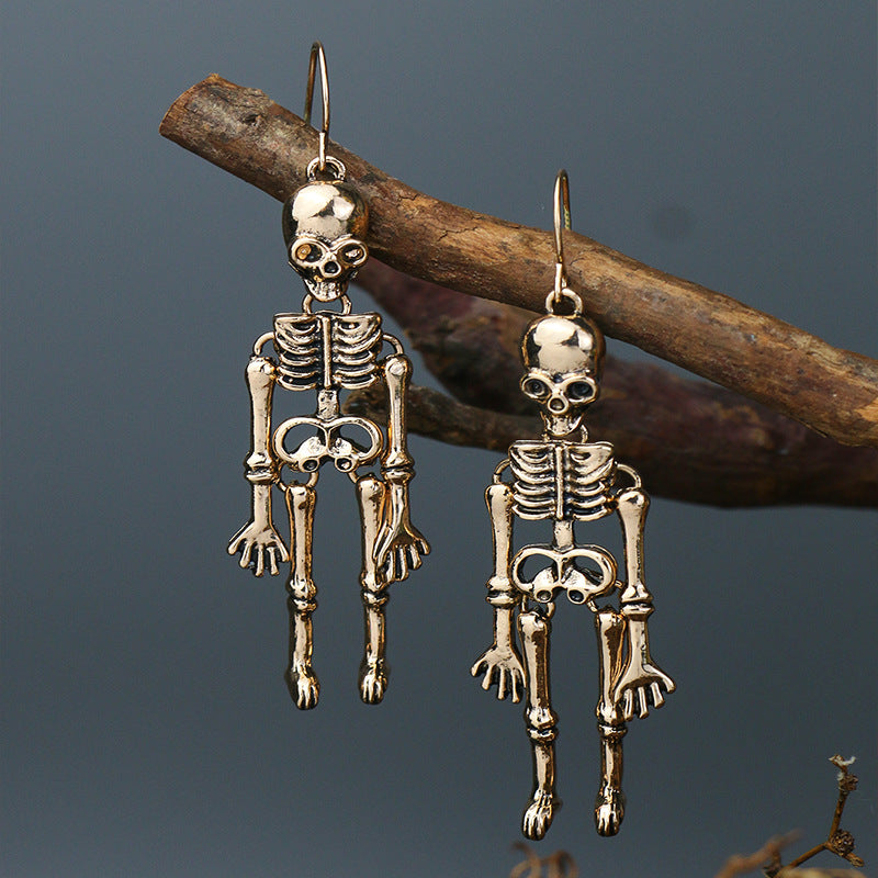 Skeleton Halloween Earrings - Kittybear Krafts
