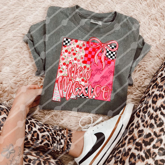 New Mexico Patchwork Graphic T-Shirt Gunpowder and Lace Boutique Nac
