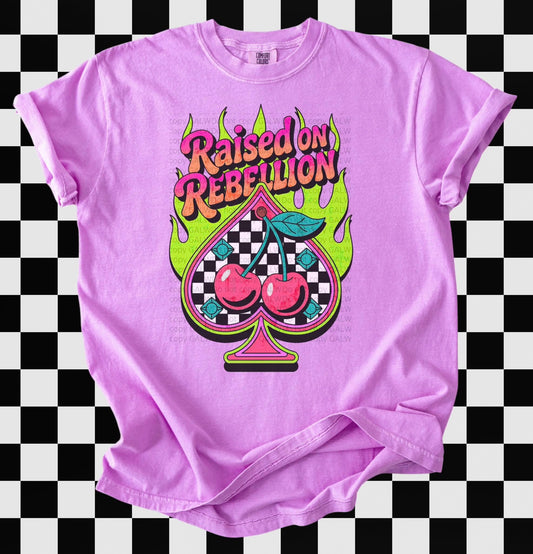 Raised on Rebellion Graphic T-Shirt Gunpowder and Lace Boutique Nac