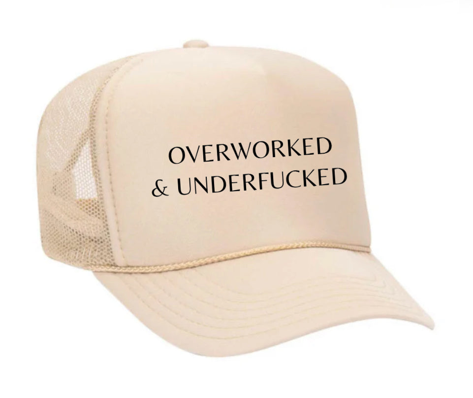 Overworked Trucker Hat Uncle Bekah’s Inappropriate Trucker Hats