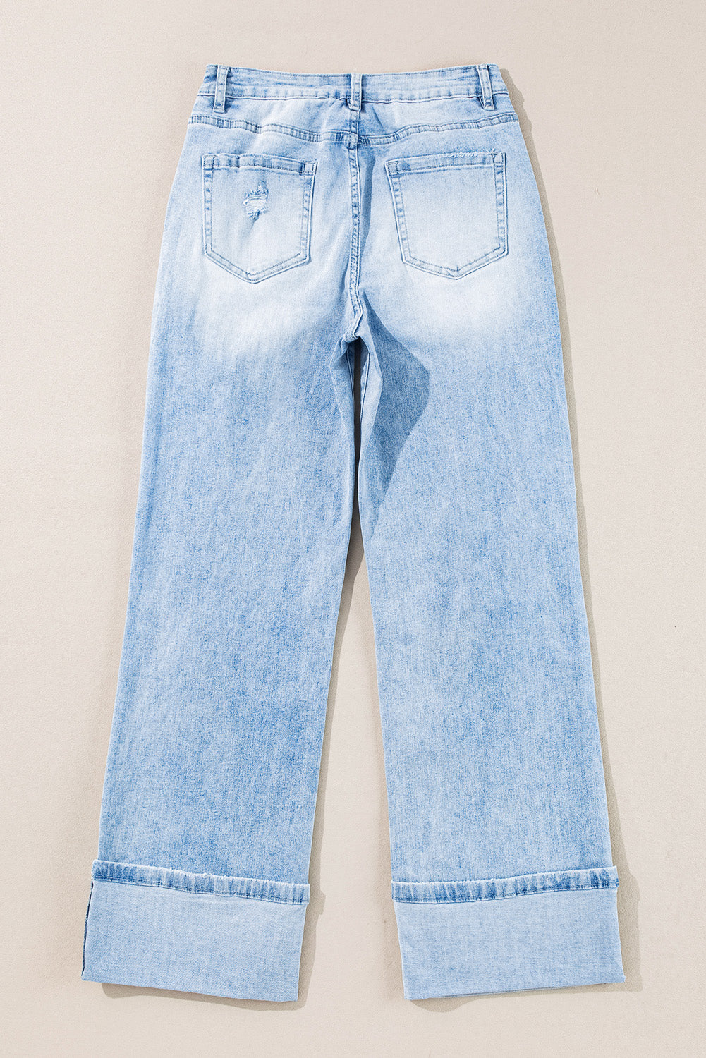 Beau Blue Light Wash Distressed Flare Jeans Kittybear Krafts