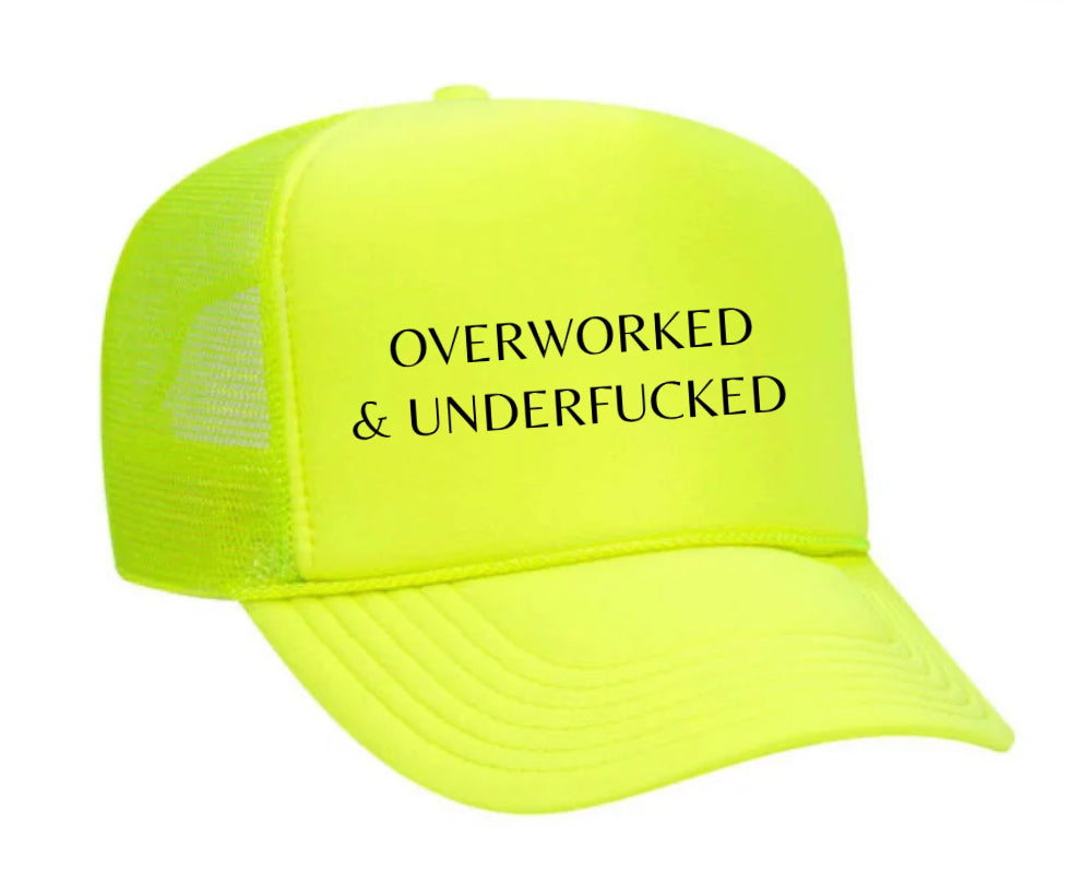 Overworked Trucker Hat Uncle Bekah’s Inappropriate Trucker Hats