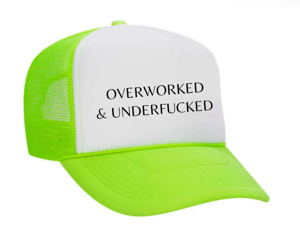Overworked Trucker Hat Uncle Bekah’s Inappropriate Trucker Hats