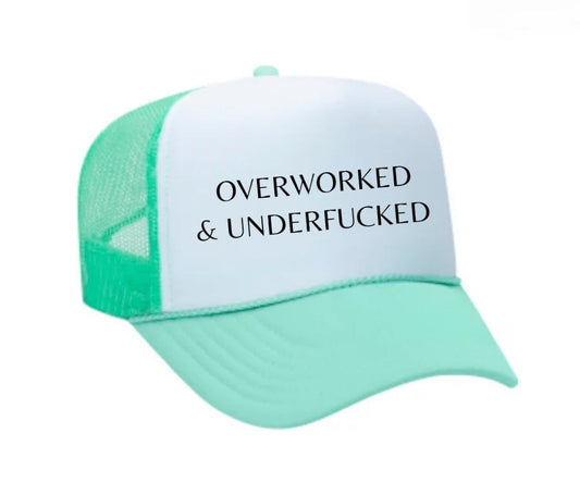 Overworked Trucker Hat Uncle Bekah’s Inappropriate Trucker Hats
