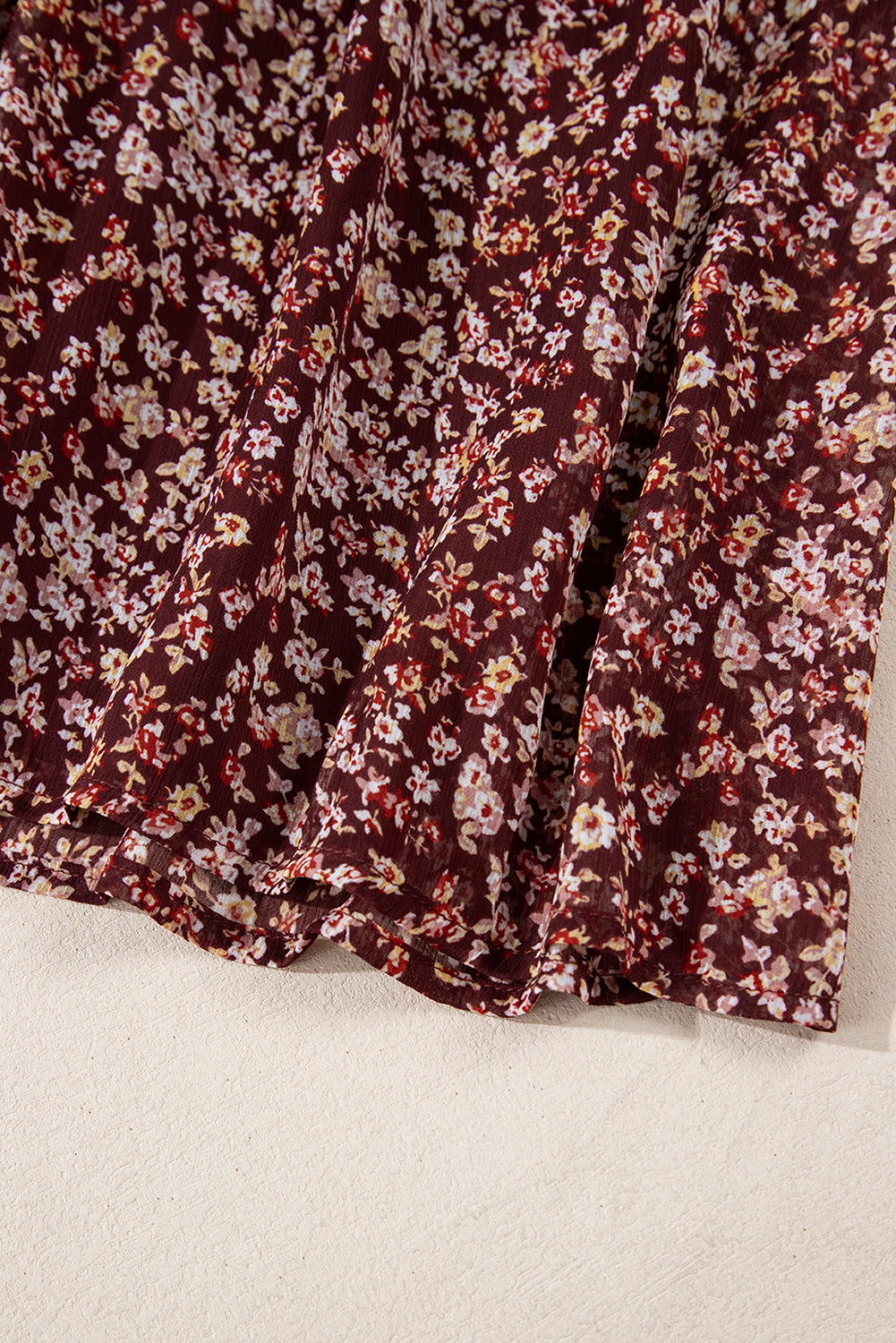 Red Floral Print Sweetheart Neck Shirred Back Mini Dress Kittybear Krafts