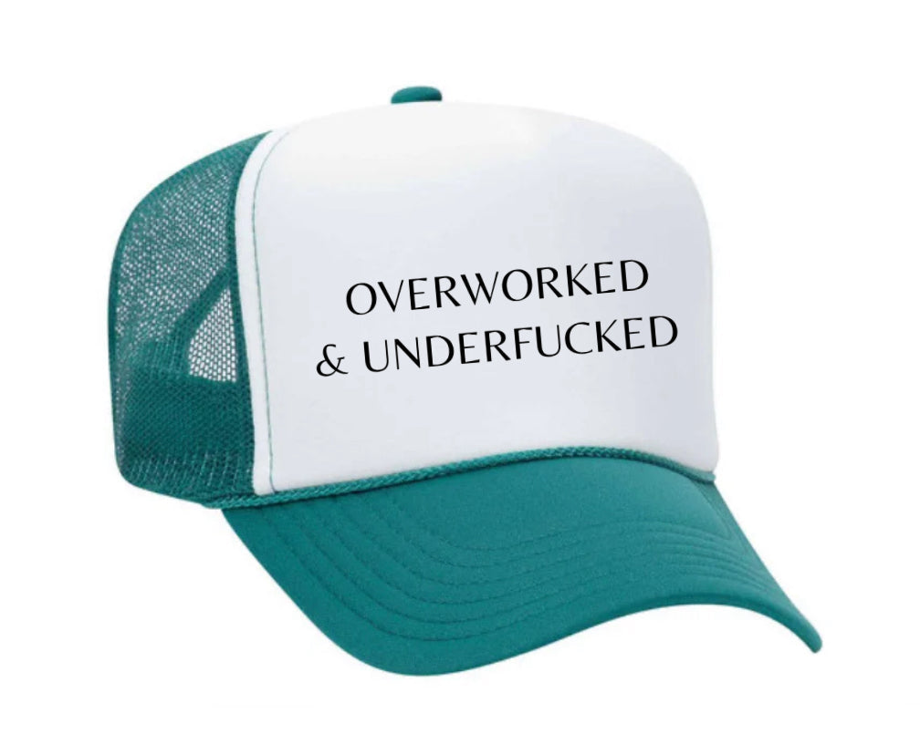 Overworked Trucker Hat Uncle Bekah’s Inappropriate Trucker Hats