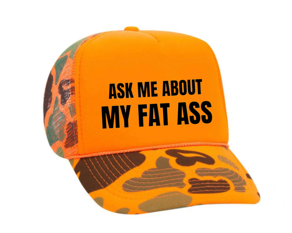 Ask Me About My Fat Ass Trucker Hat Uncle Bekah’s Inappropriate Trucker Hats