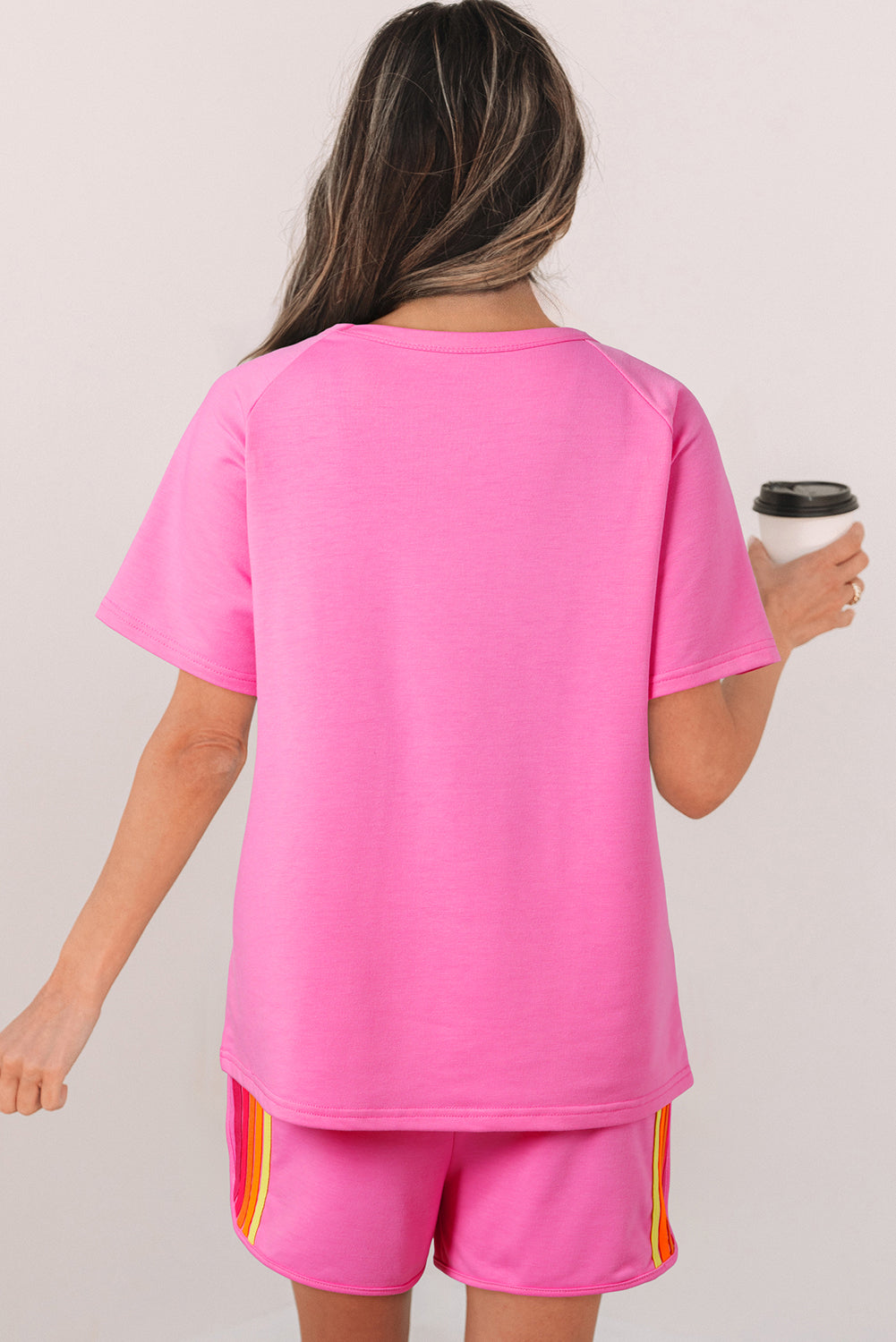 Bonbon Striped Patch Front Casual T-shirt Kittybear Krafts