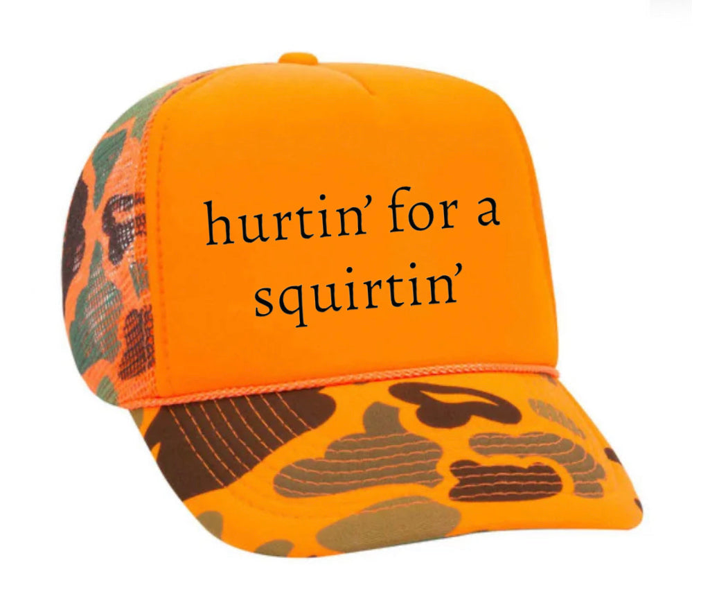 Hurtin’ for a Squirtin’ Trucker Hat Uncle Bekah’s Inappropriate Trucker Hats