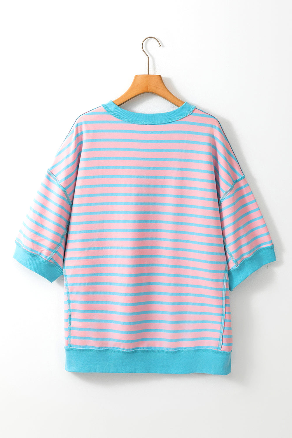 Sequin Boots Striped Western Round Neck Half Sleeve T-Shirt - Kittybear Krafts