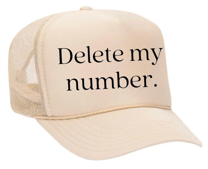 Delete My Number Trucker Hat Uncle Bekah’s Inappropriate Trucker Hats