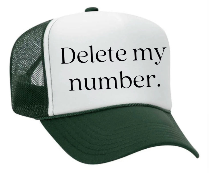 Delete My Number Trucker Hat Uncle Bekah’s Inappropriate Trucker Hats