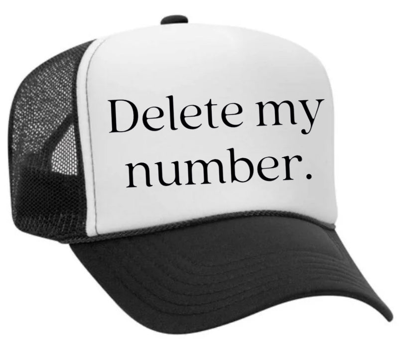 Delete My Number Trucker Hat Uncle Bekah’s Inappropriate Trucker Hats
