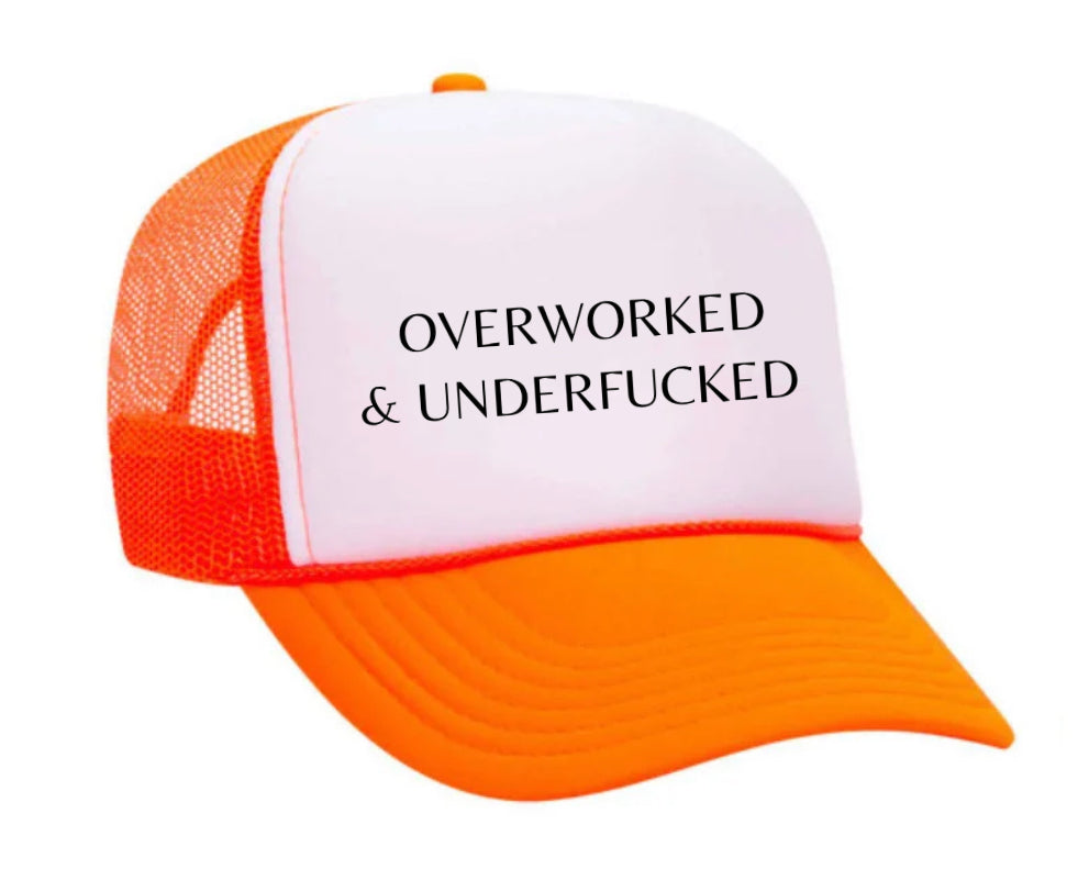 Overworked Trucker Hat Uncle Bekah’s Inappropriate Trucker Hats