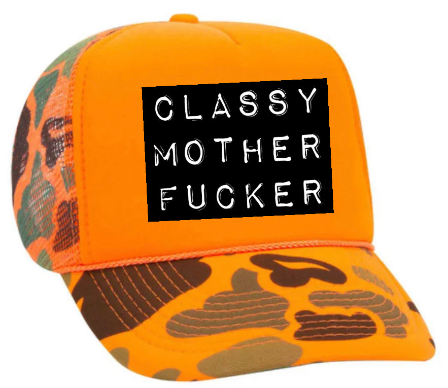Classy Mother Fcker Block Trucker Hat Uncle Bekah’s Inappropriate Trucker Hats