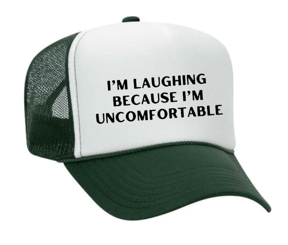I’m Laughing Because I’m Uncomfortable Trucker Hat Uncle Bekah’s Inappropriate Trucker Hats