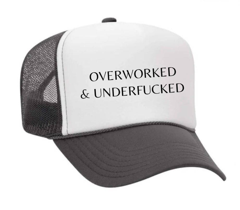 Overworked Trucker Hat Uncle Bekah’s Inappropriate Trucker Hats