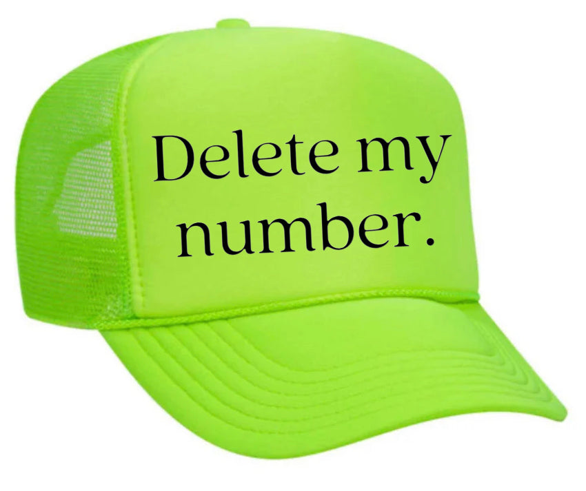Delete My Number Trucker Hat Uncle Bekah’s Inappropriate Trucker Hats