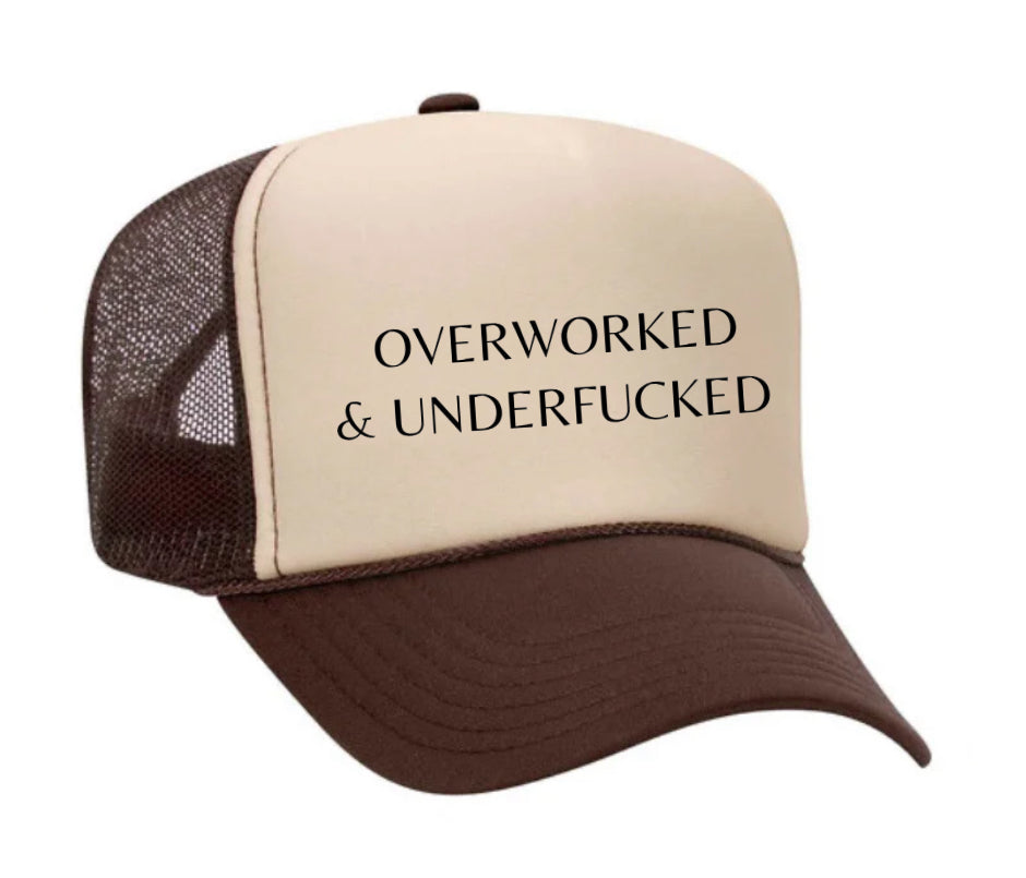 Overworked Trucker Hat Uncle Bekah’s Inappropriate Trucker Hats