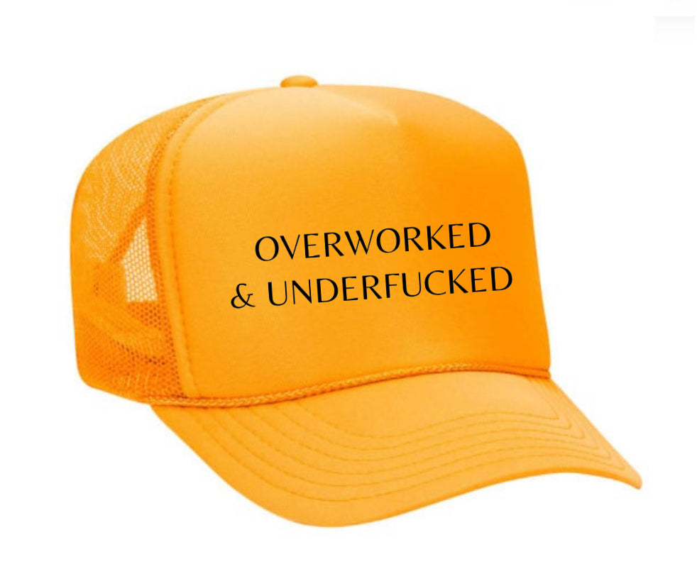Overworked Trucker Hat Uncle Bekah’s Inappropriate Trucker Hats