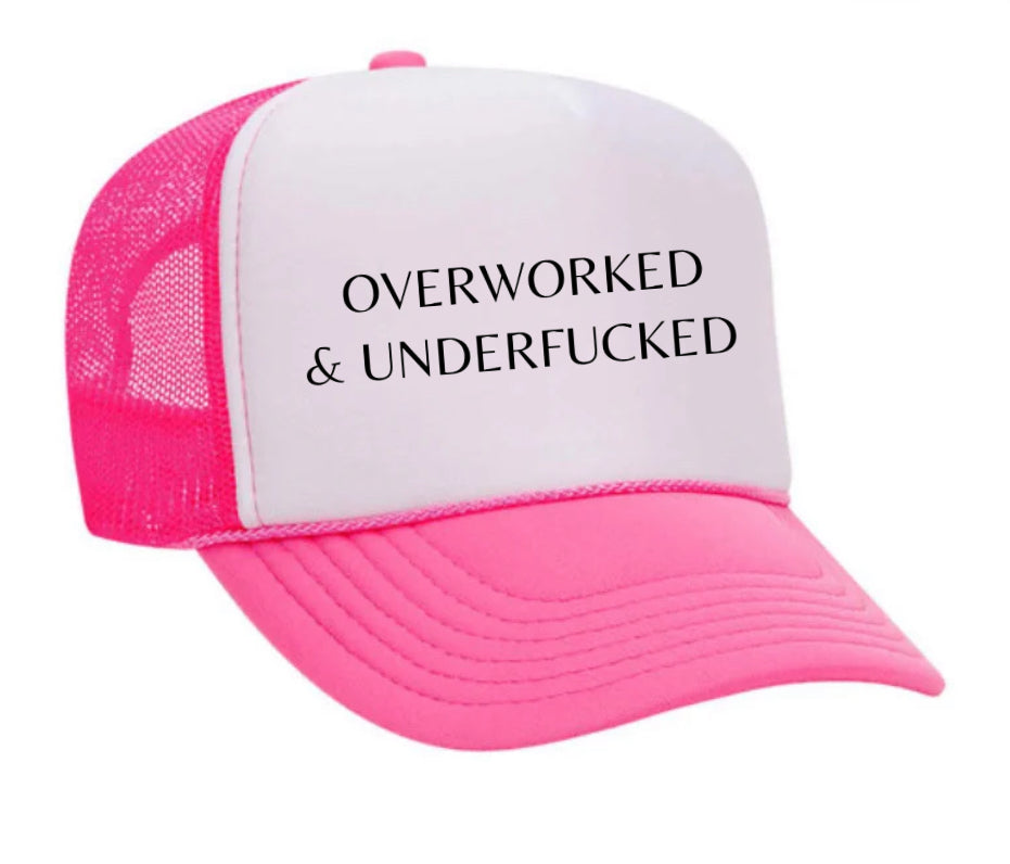 Overworked Trucker Hat Uncle Bekah’s Inappropriate Trucker Hats