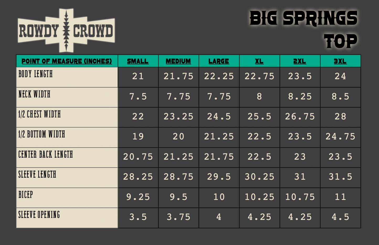 Big Springs Western Top