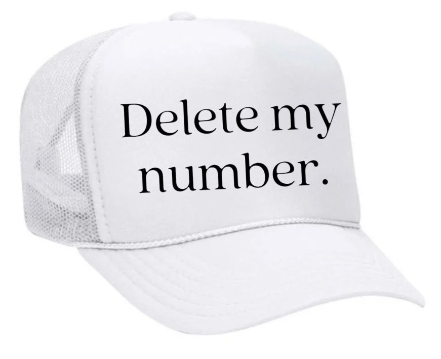 Delete My Number Trucker Hat Uncle Bekah’s Inappropriate Trucker Hats