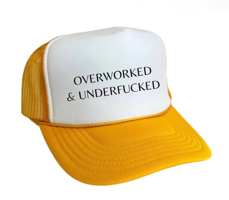 Overworked Trucker Hat Uncle Bekah’s Inappropriate Trucker Hats