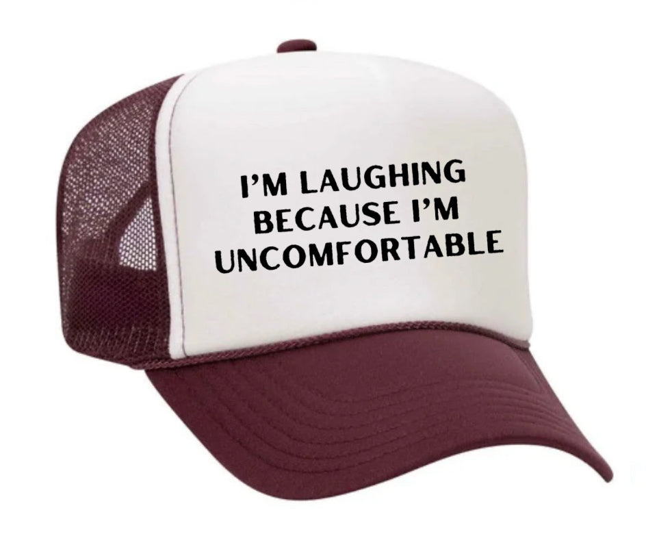 I’m Laughing Because I’m Uncomfortable Trucker Hat Uncle Bekah’s Inappropriate Trucker Hats