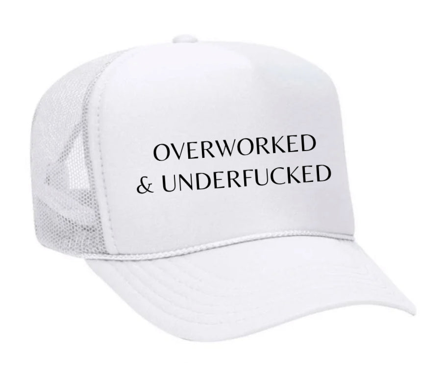 Overworked Trucker Hat Uncle Bekah’s Inappropriate Trucker Hats