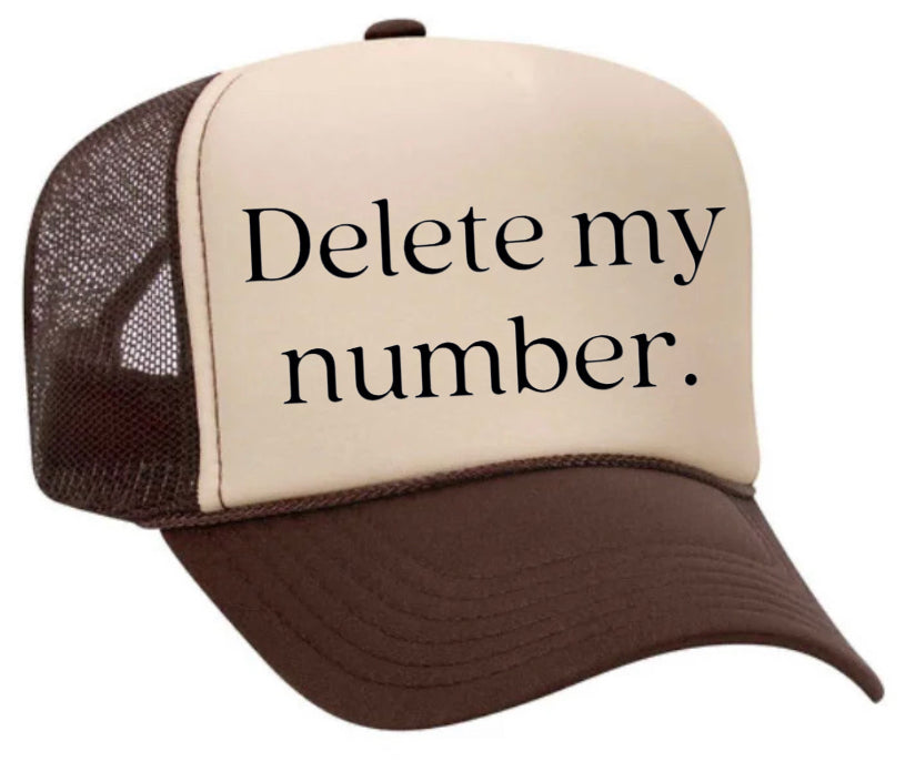 Delete My Number Trucker Hat Uncle Bekah’s Inappropriate Trucker Hats