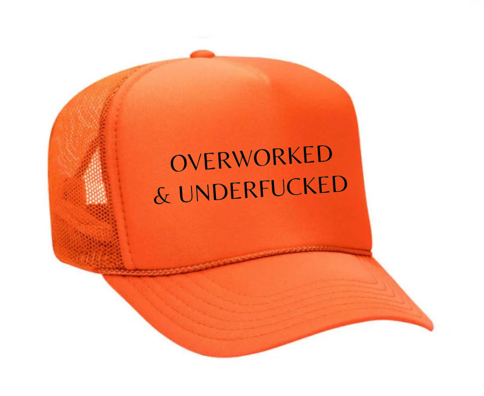 Overworked Trucker Hat Uncle Bekah’s Inappropriate Trucker Hats