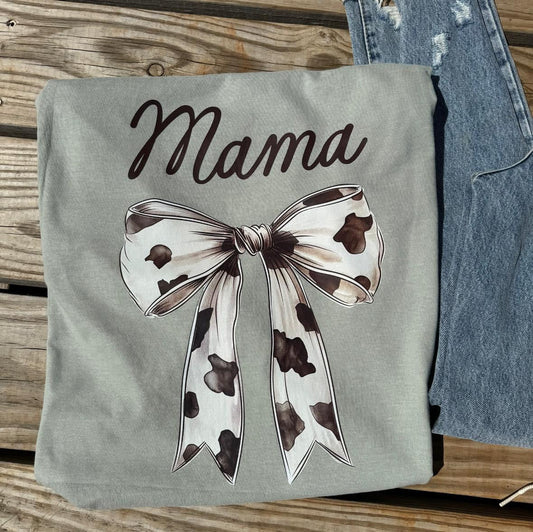 Mama Cow Coquette Bow T-Shirt Gunpowder and Lace Boutique Nac