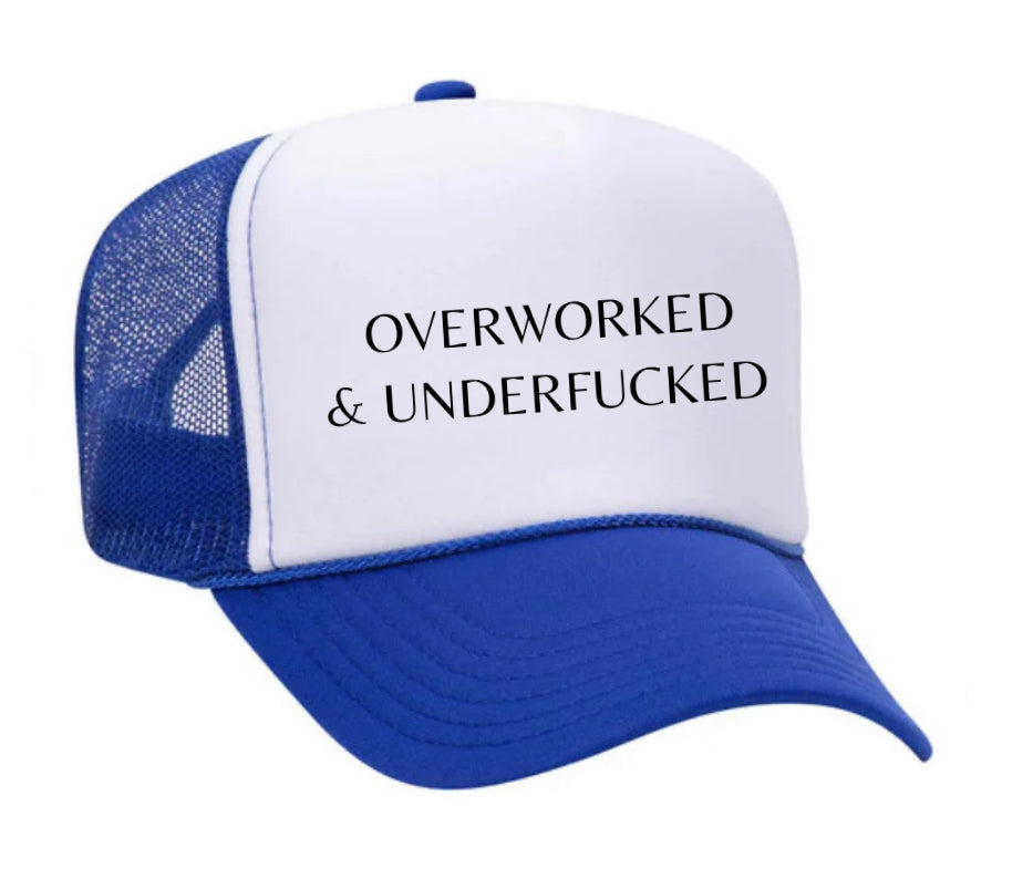 Overworked Trucker Hat Uncle Bekah’s Inappropriate Trucker Hats