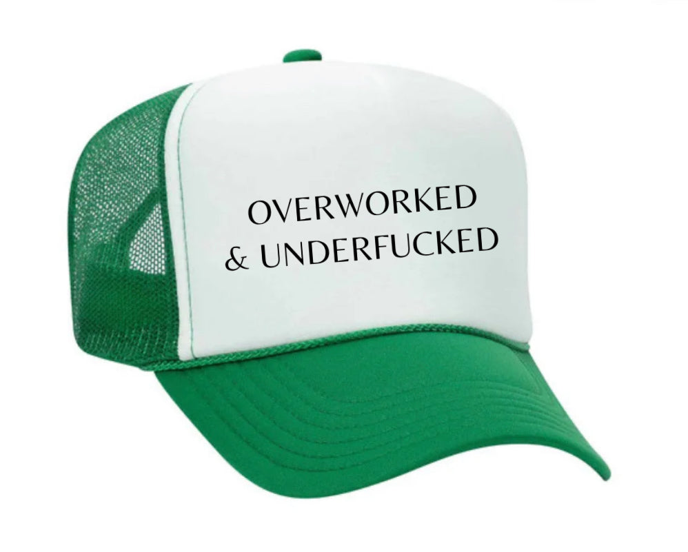 Overworked Trucker Hat Uncle Bekah’s Inappropriate Trucker Hats