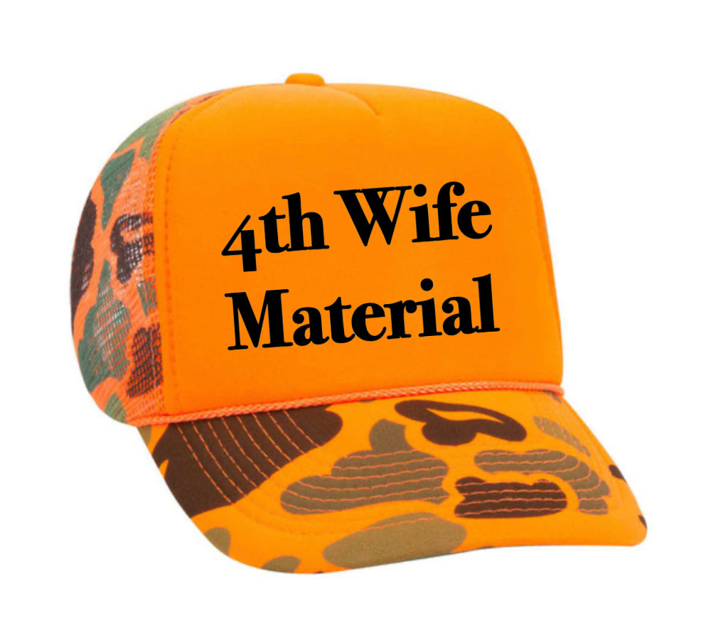 4th Wife Material Trucker Hat Uncle Bekah’s Inappropriate Trucker Hats