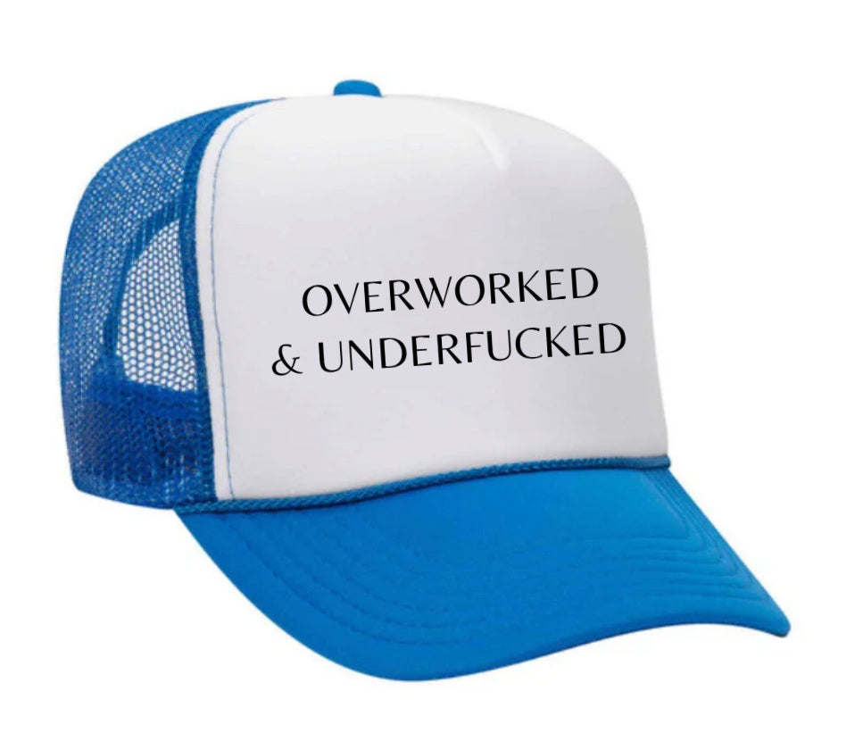 Overworked Trucker Hat Uncle Bekah’s Inappropriate Trucker Hats