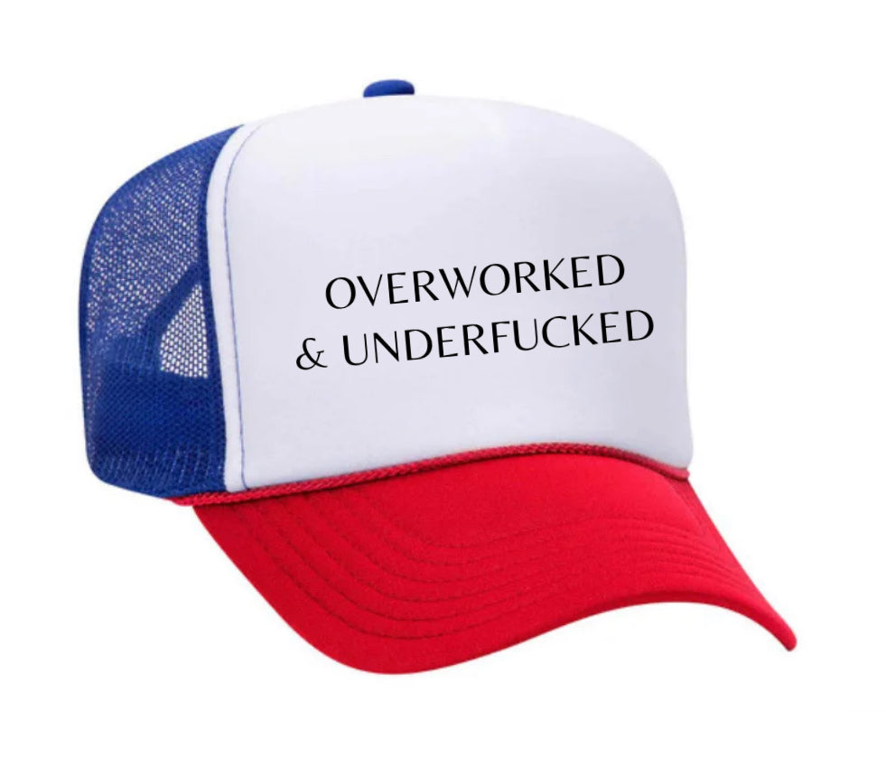 Overworked Trucker Hat Uncle Bekah’s Inappropriate Trucker Hats