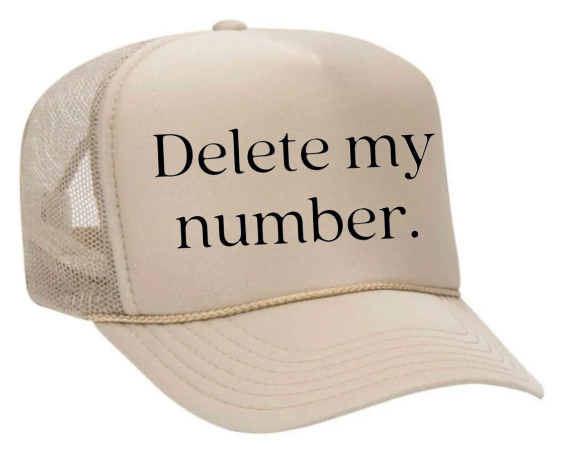 Delete My Number Trucker Hat Uncle Bekah’s Inappropriate Trucker Hats