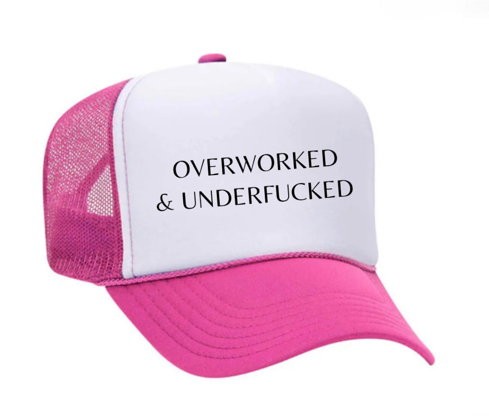 Overworked Trucker Hat Uncle Bekah’s Inappropriate Trucker Hats