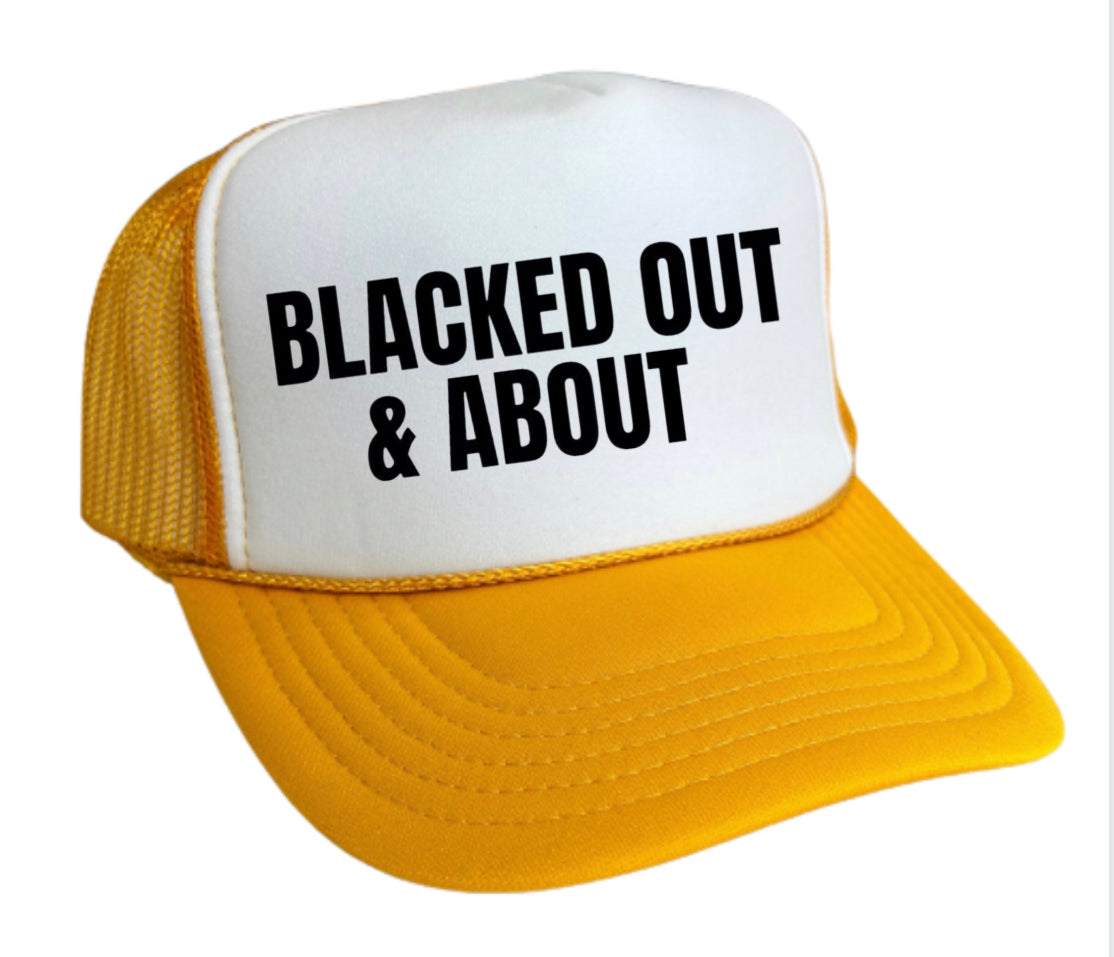 Blacked Out & About Trucker Hat Uncle Bekah’s Inappropriate Trucker Hats