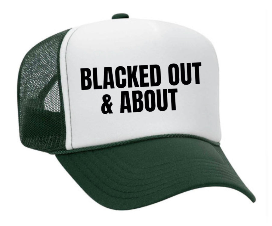 Blacked Out & About Trucker Hat Uncle Bekah’s Inappropriate Trucker Hats