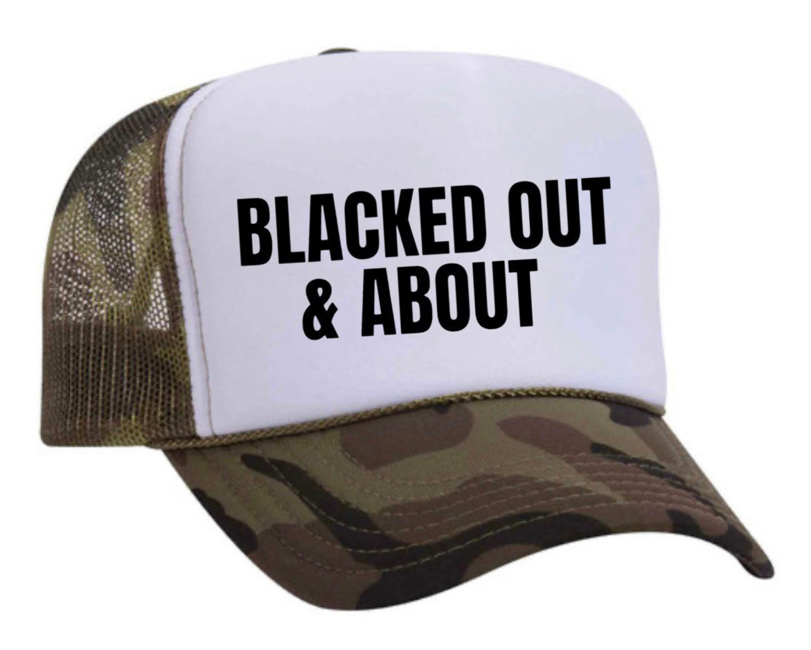 Blacked Out & About Trucker Hat Uncle Bekah’s Inappropriate Trucker Hats